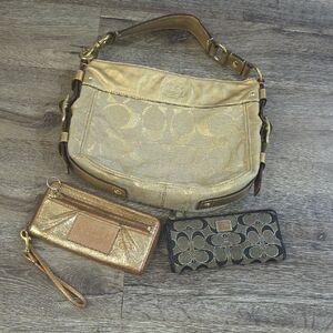 Bundle: Coach Purse And Two Wallets